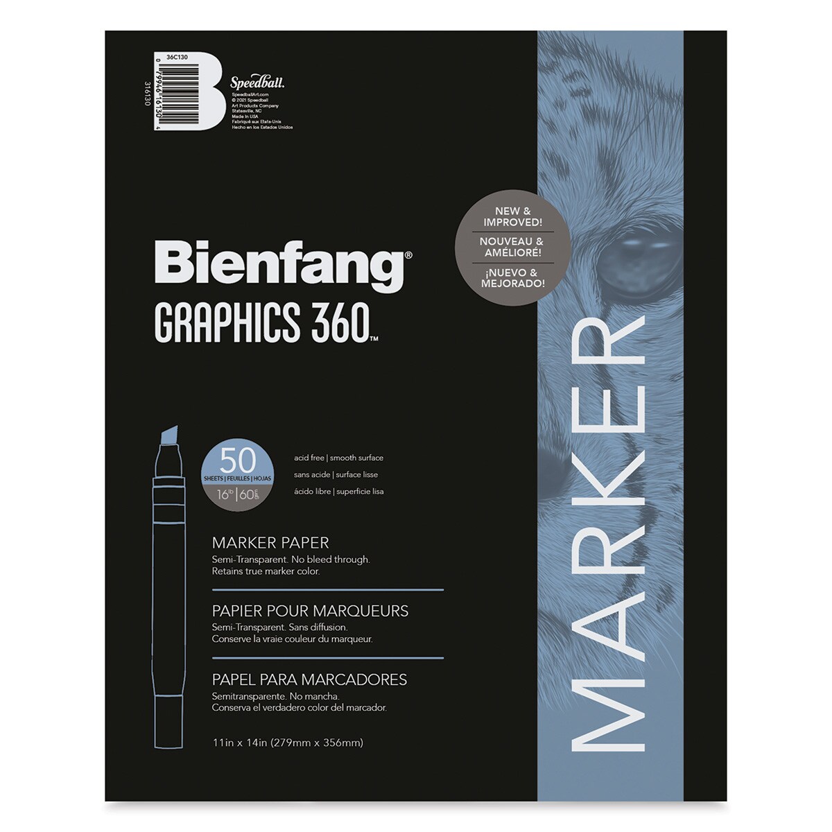 Bienfang Graphics 360 Marker Paper - 11&#x22; x 14&#x22;, 50 Sheets