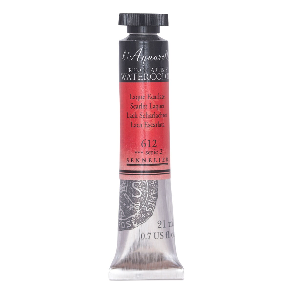 Sennelier French Artists' Watercolor - Scarlet Laquer, 21 ml Tube