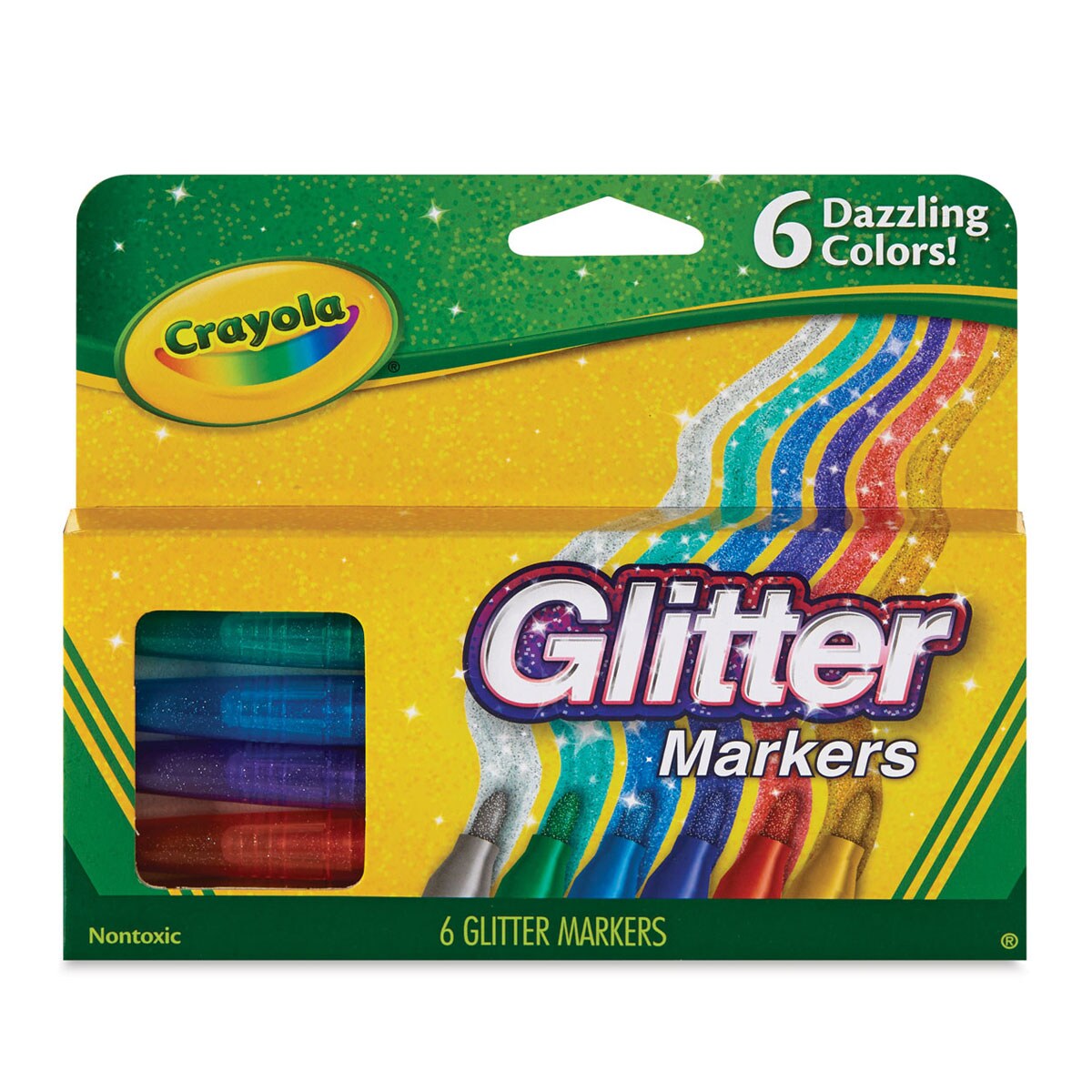Crayola Glitter Markers, Set of 6