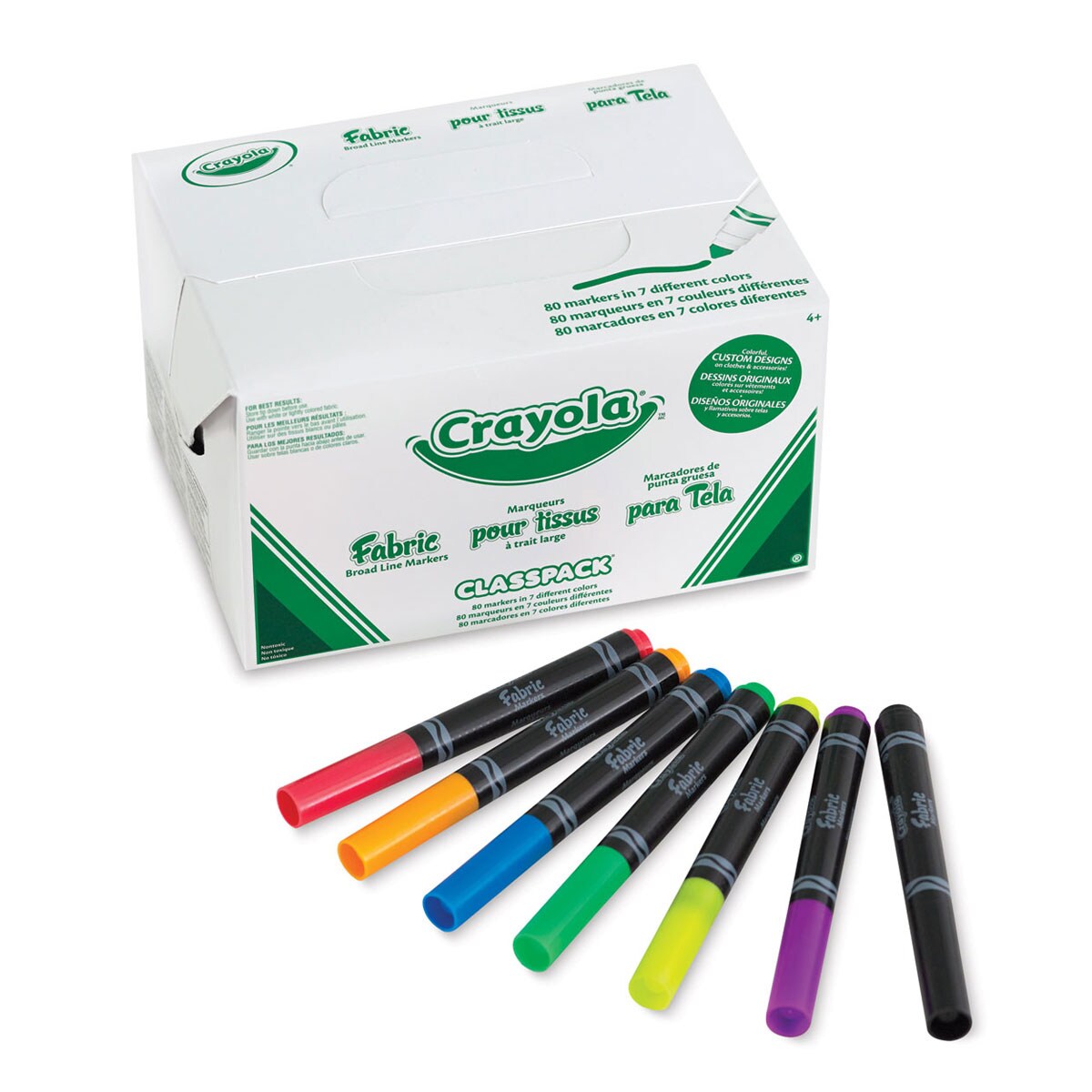 Crayola Fabric Markers - Classpack, Set of 80 | Michaels