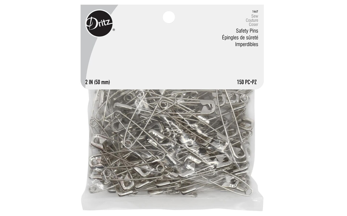 Nickel Safety Pins - Size 3