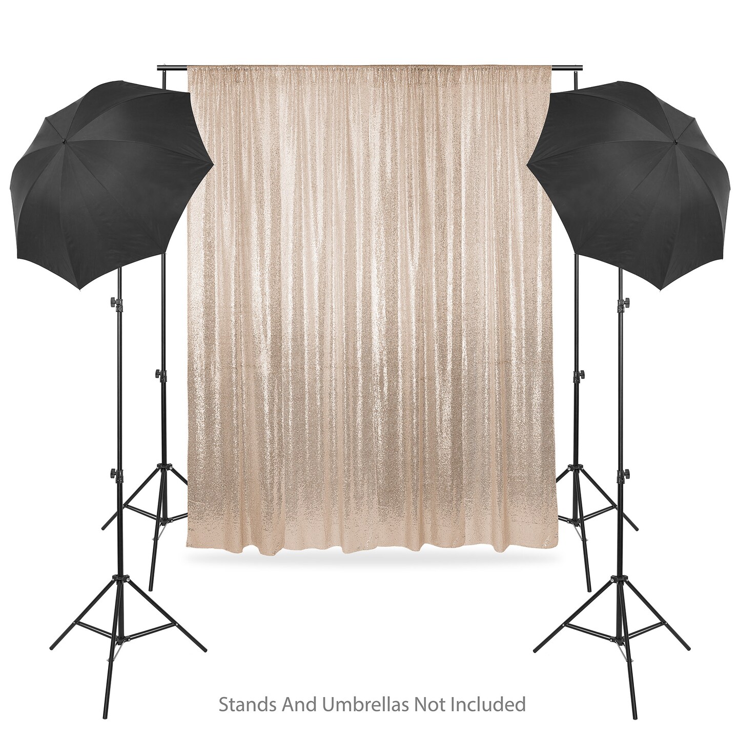 Lann's Linens (Set of 4) Sequin Photography Backdrop Curtains - 2ft x 8ft Tall Glitter Background Panels for Wedding, Party or Photo Booth