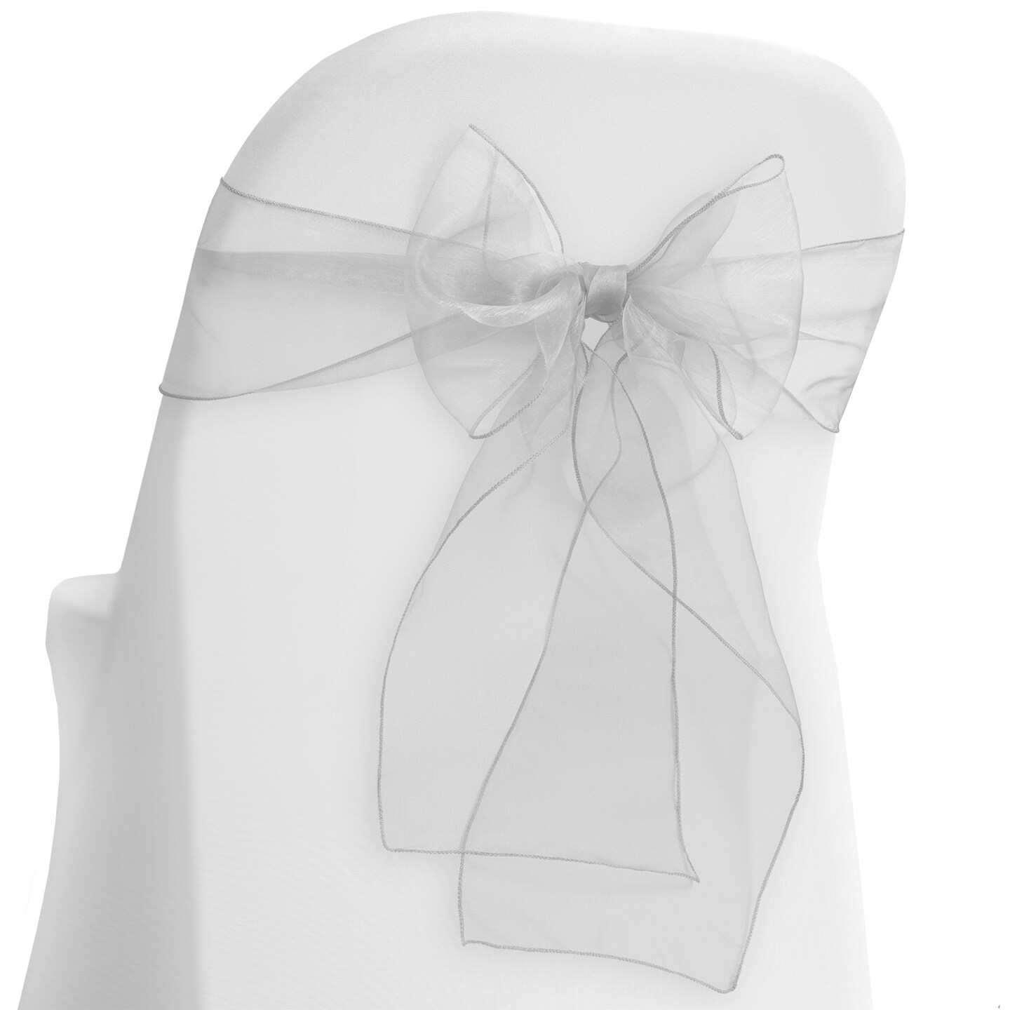 Lann&#x27;s Linens - 100 Elegant Organza Wedding/Party Chair Cover Sashes/Bows - Ribbon Tie Back Sash