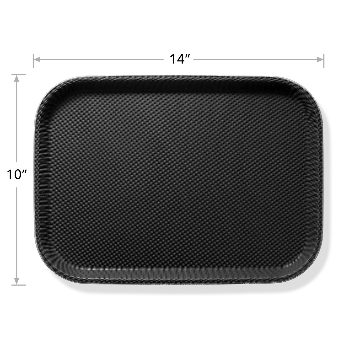 Jubilee (Set of 4) Rectangular Restaurant Serving Trays - NSF Certified Non-Slip Food Service Tray