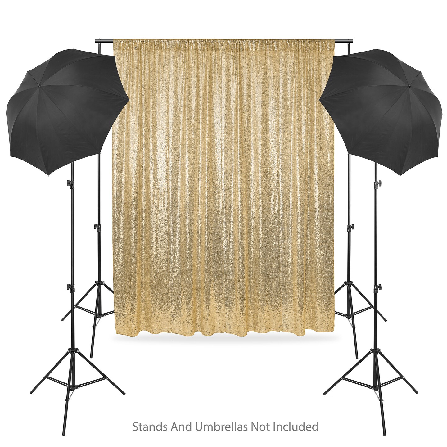 Lann's Linens (Set of 4) Sequin Photography Backdrop Curtains - 2ft x 8ft Tall Glitter Background Panels for Wedding, Party or Photo Booth