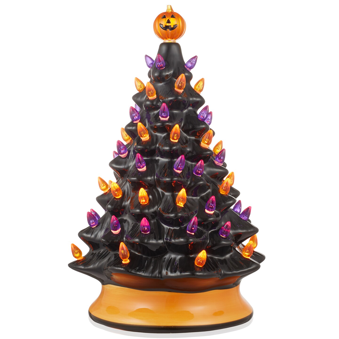 Casafield Hand Painted Ceramic Christmas Tree, 15-Inch Pre-Lit