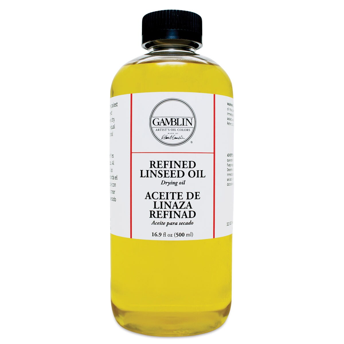 Gamblin Refined Linseed Oil - 16.9 oz bottle