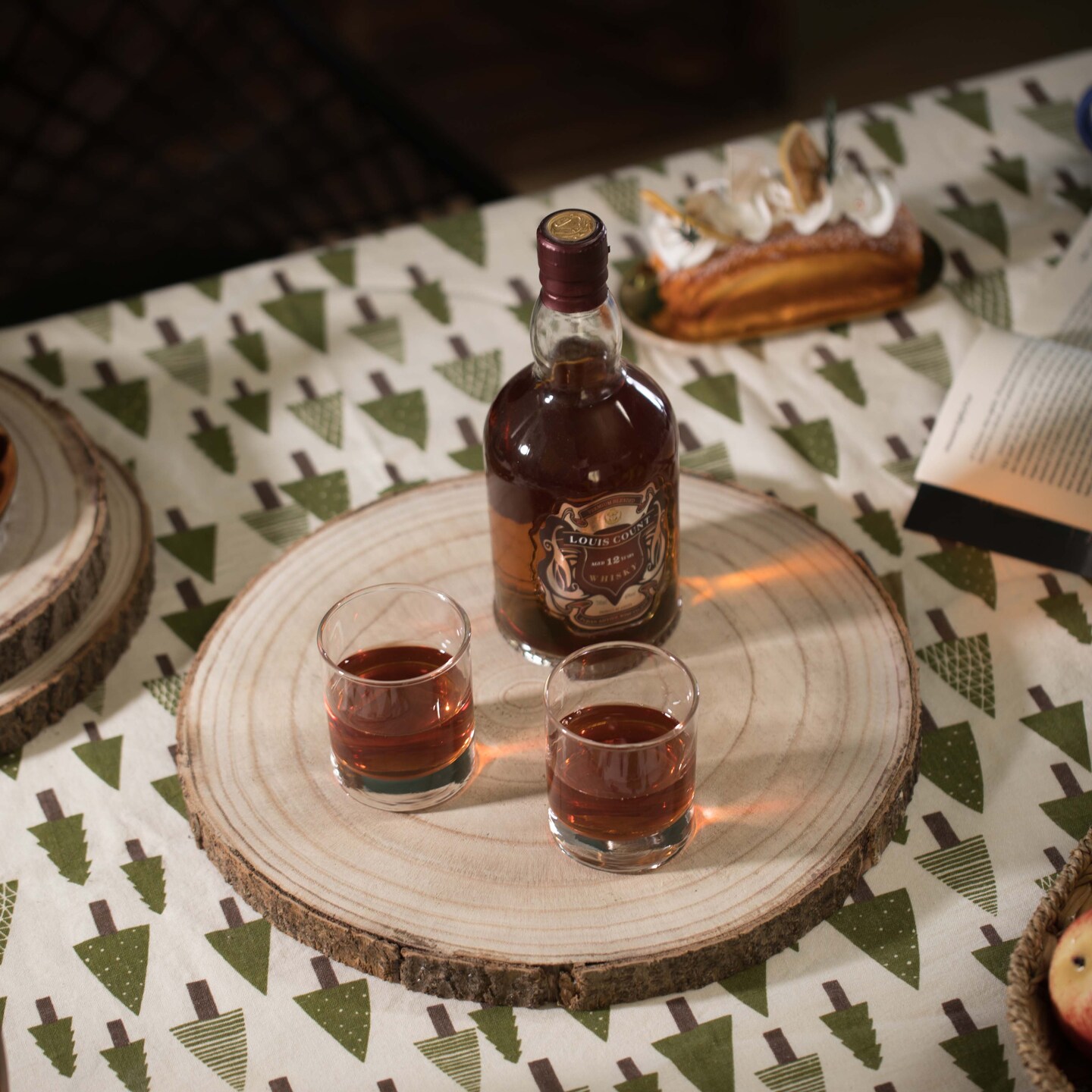 Barky Natural Wood Slabs Rustic Ornament Slice Tray Table Charger