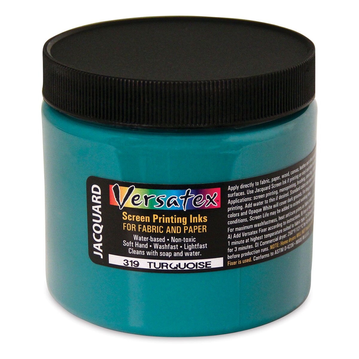 Jacquard Versatex Screen Printing Ink - Turquoise, 16 oz jar