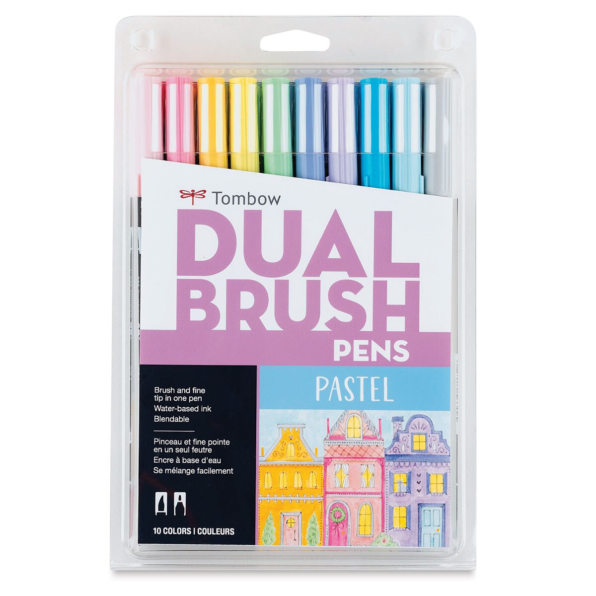 Tombow Dual Brush Pens - Pastel Colors, Set of 10