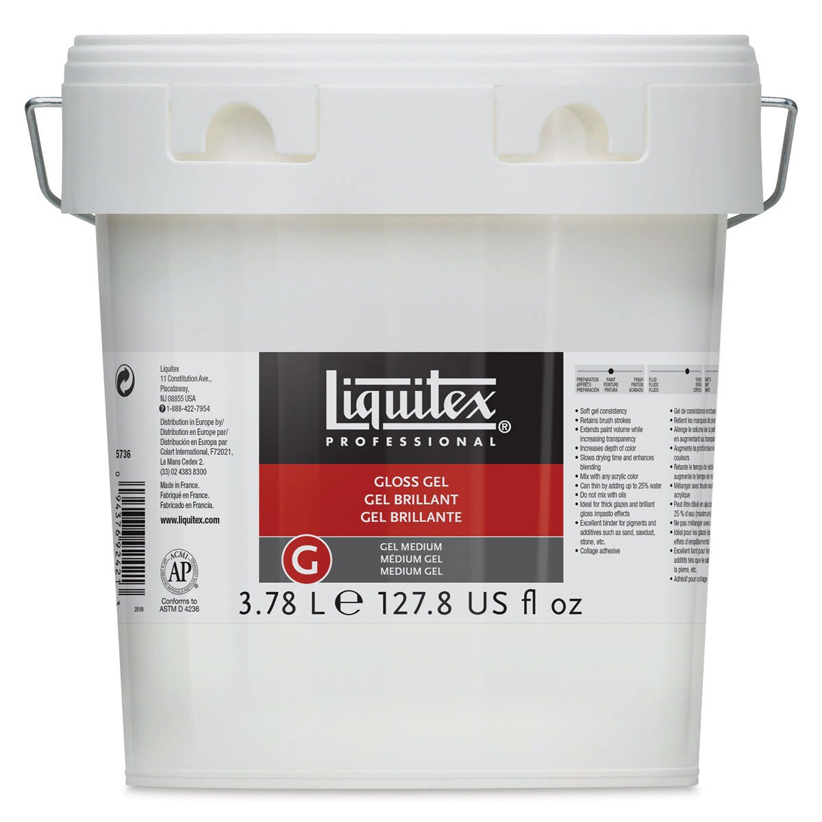 Liquitex Medium - Gel Medium, Gloss, 128 oz