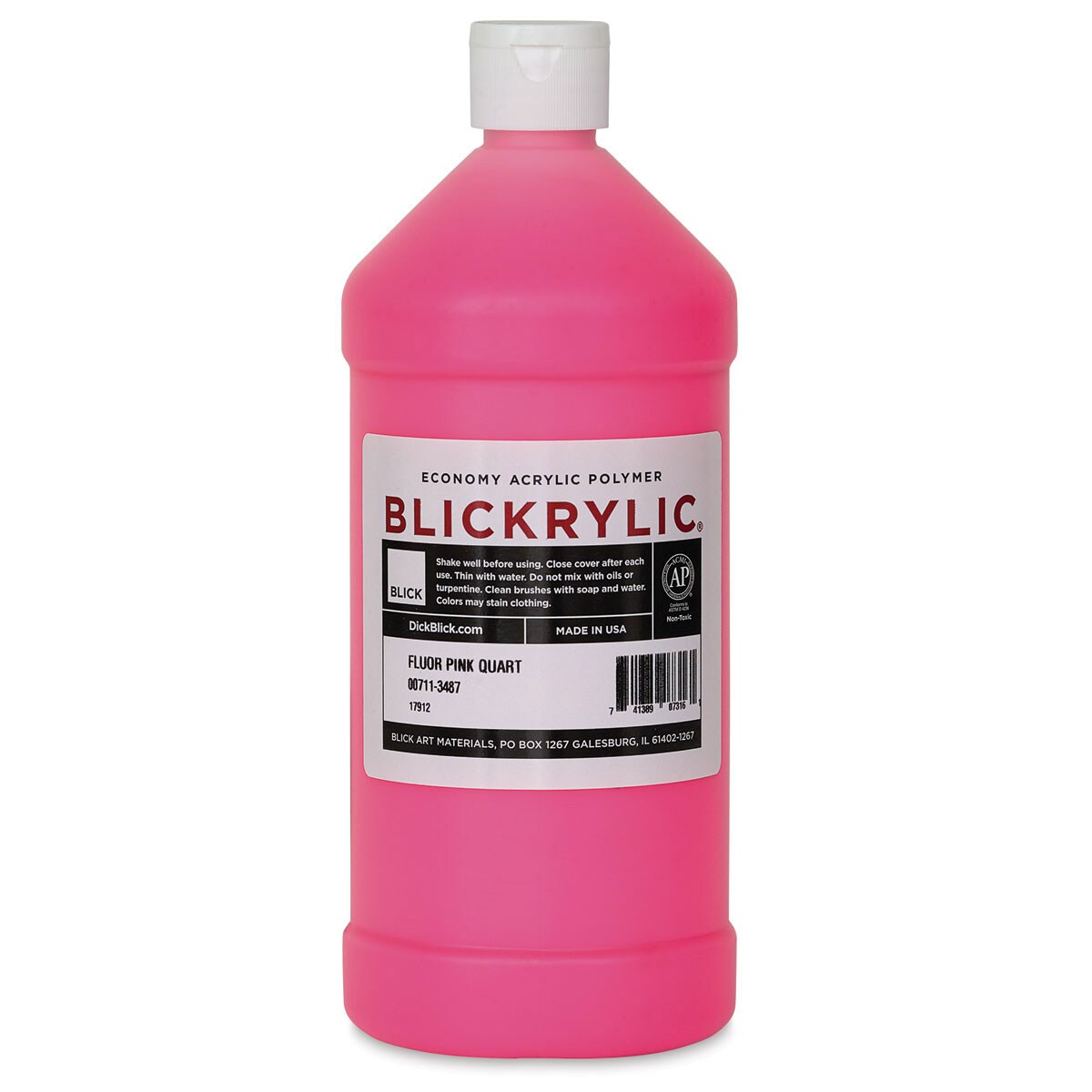 Blickrylic Student Acrylics - Fluorescent Pink, Quart