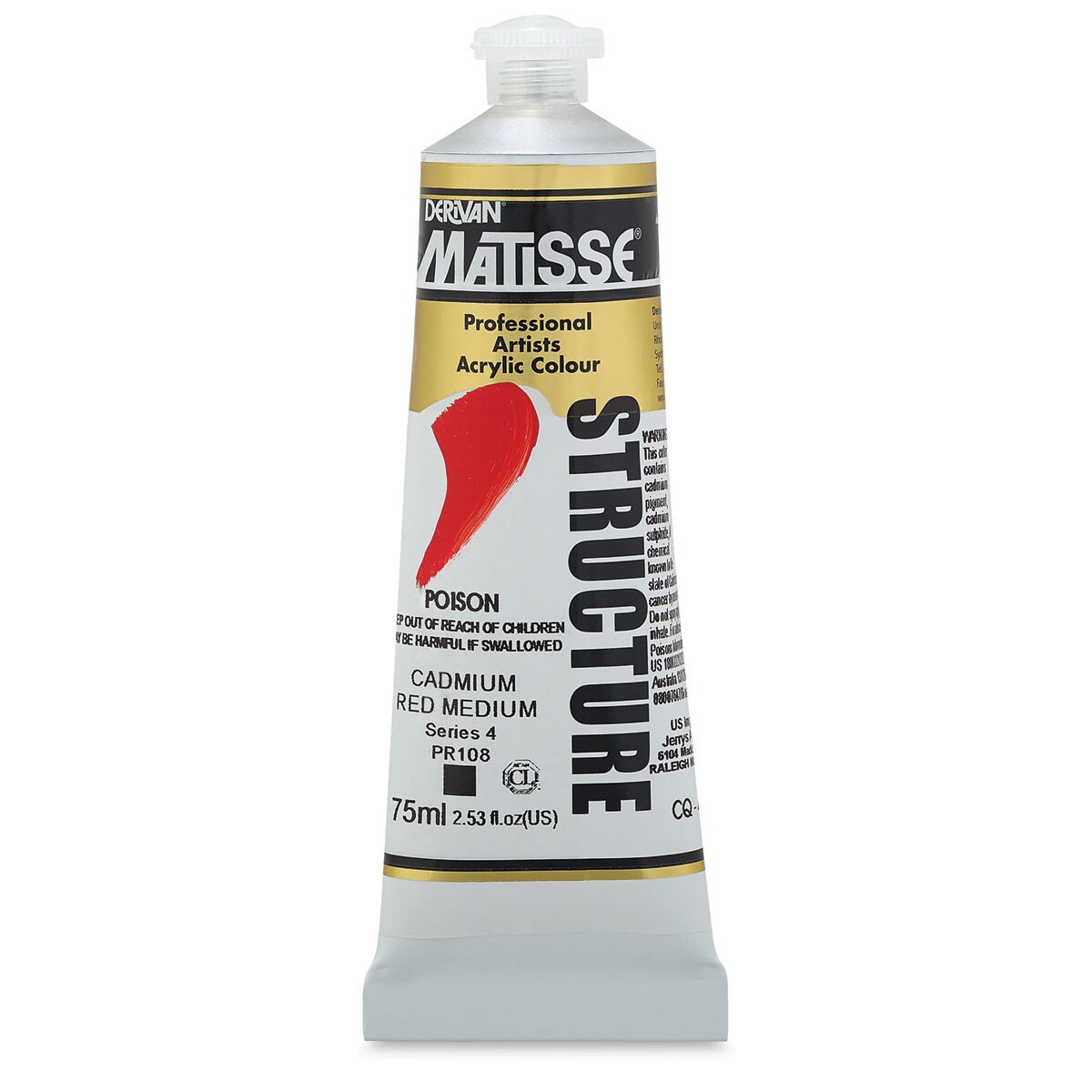 Derivan : Matisse Structure : Acrylic Paint : 75ml : Cadmium Red Medium -  Matisse Structure - Matisse - Brands