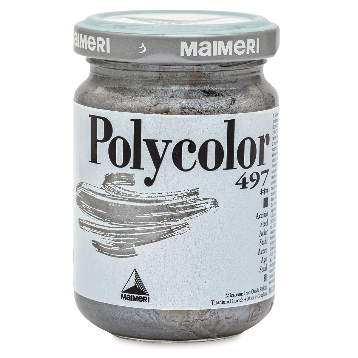 Maimeri Polycolor Vinyl Paints - Steel, 140 ml Jar