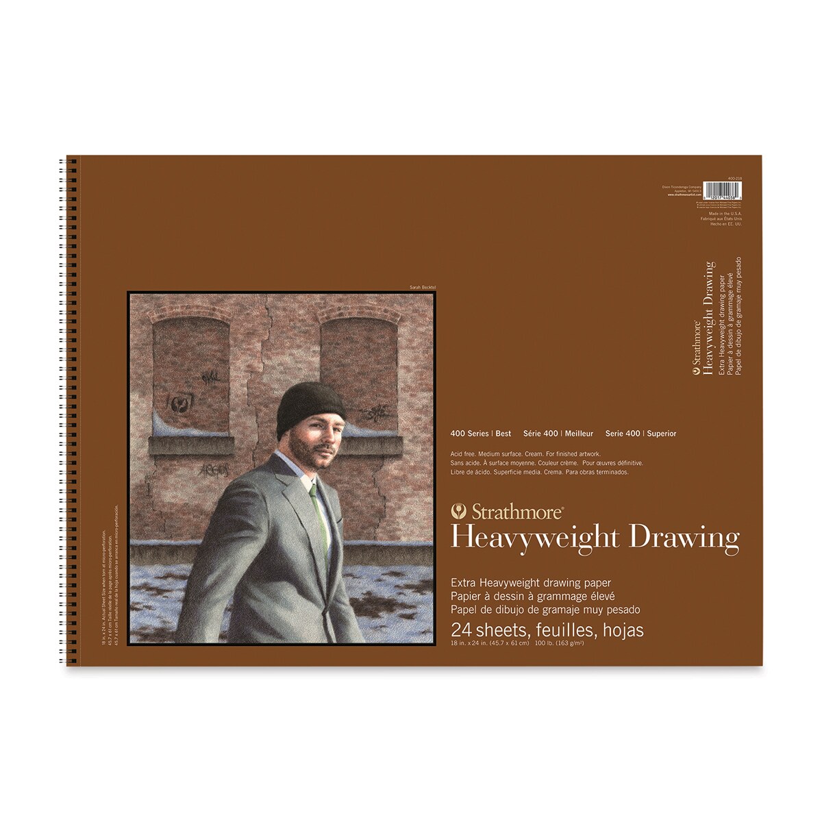 Strathmore Heavyweight Drawing Pad - 18" x 24", 24 Sheets, 100 lb (163 gsm).