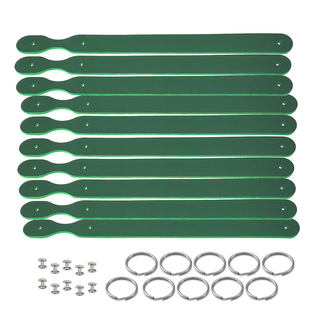 Blank Leather Keychains – 3/4" Full Grain DIY Kit (10 Pack)-Promotional-Fundraising-Personalized Gifts