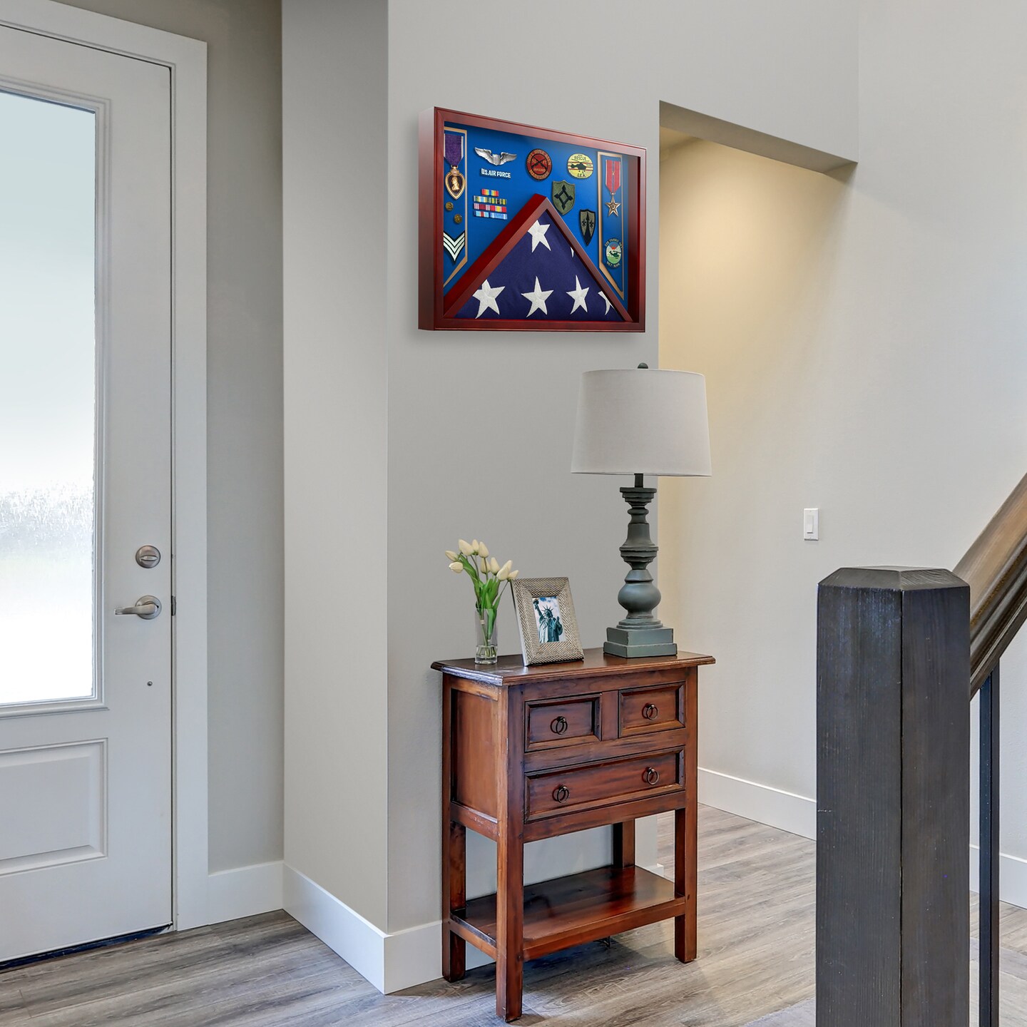 Reminded Military Shadow Box Display Case For Medals & Burial Flag ...