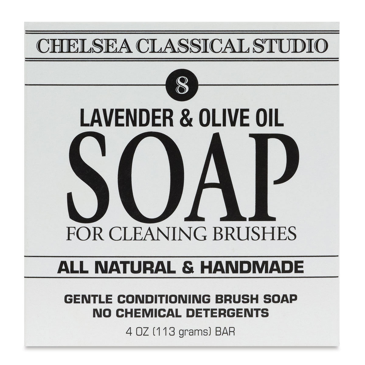 Chelsea Classical Studio Brush Cleaner - Lavender and Olive Oil Bar Soap, 4 oz