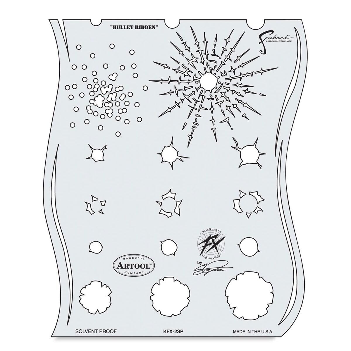 Iwata Artool Freehand Template - Kustom FX Bullet Ridden Mini