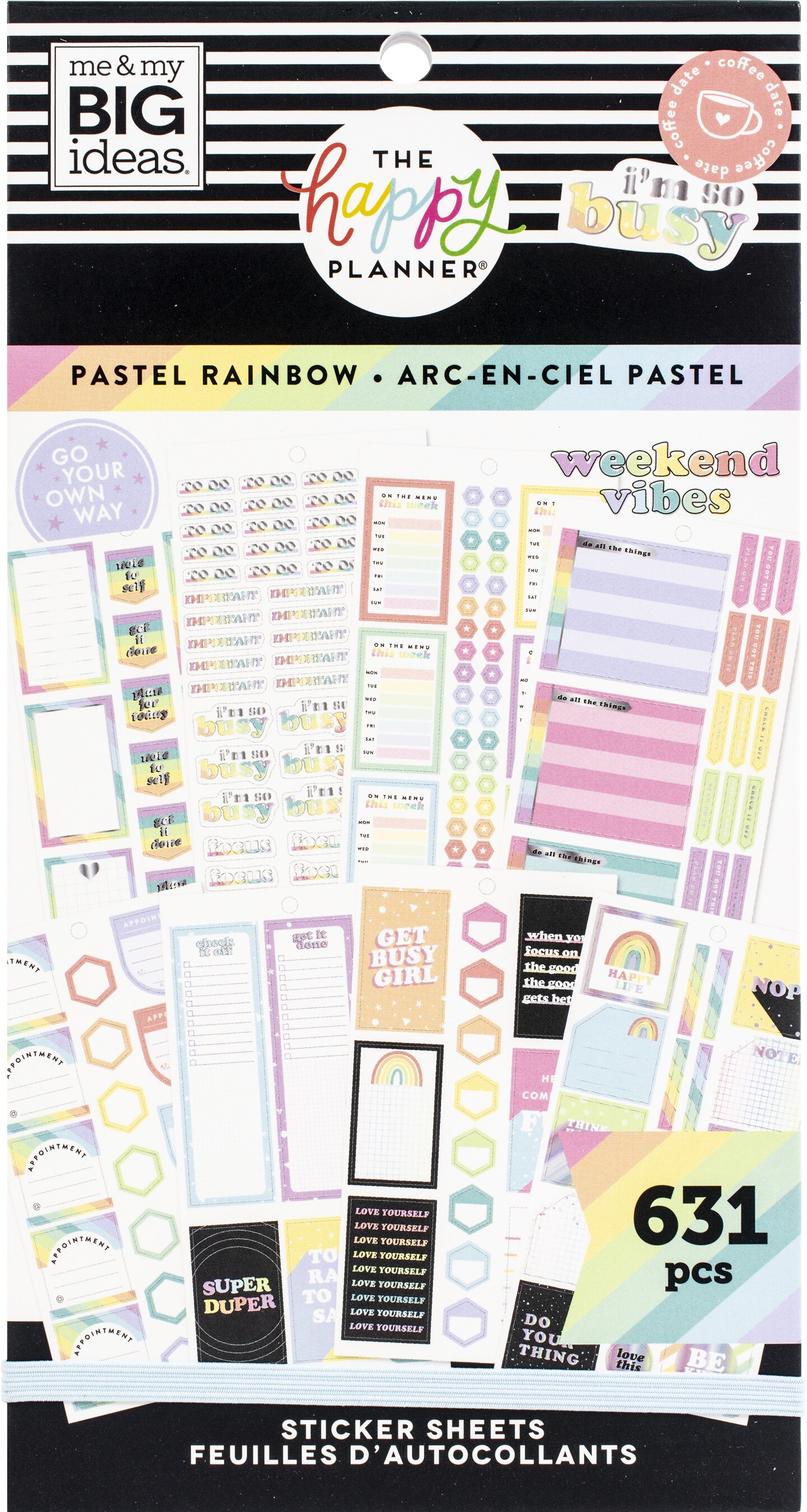 Happy Planner Sticker Value Pack Pastel Rainbow 631 Pkg Michaels Happy Planner Sticker Value Pack Pastel Rainbow 631 Pkg Michaels