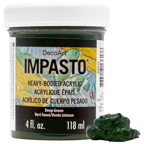 Decoart Impasto Paint 4oz-Deep Green