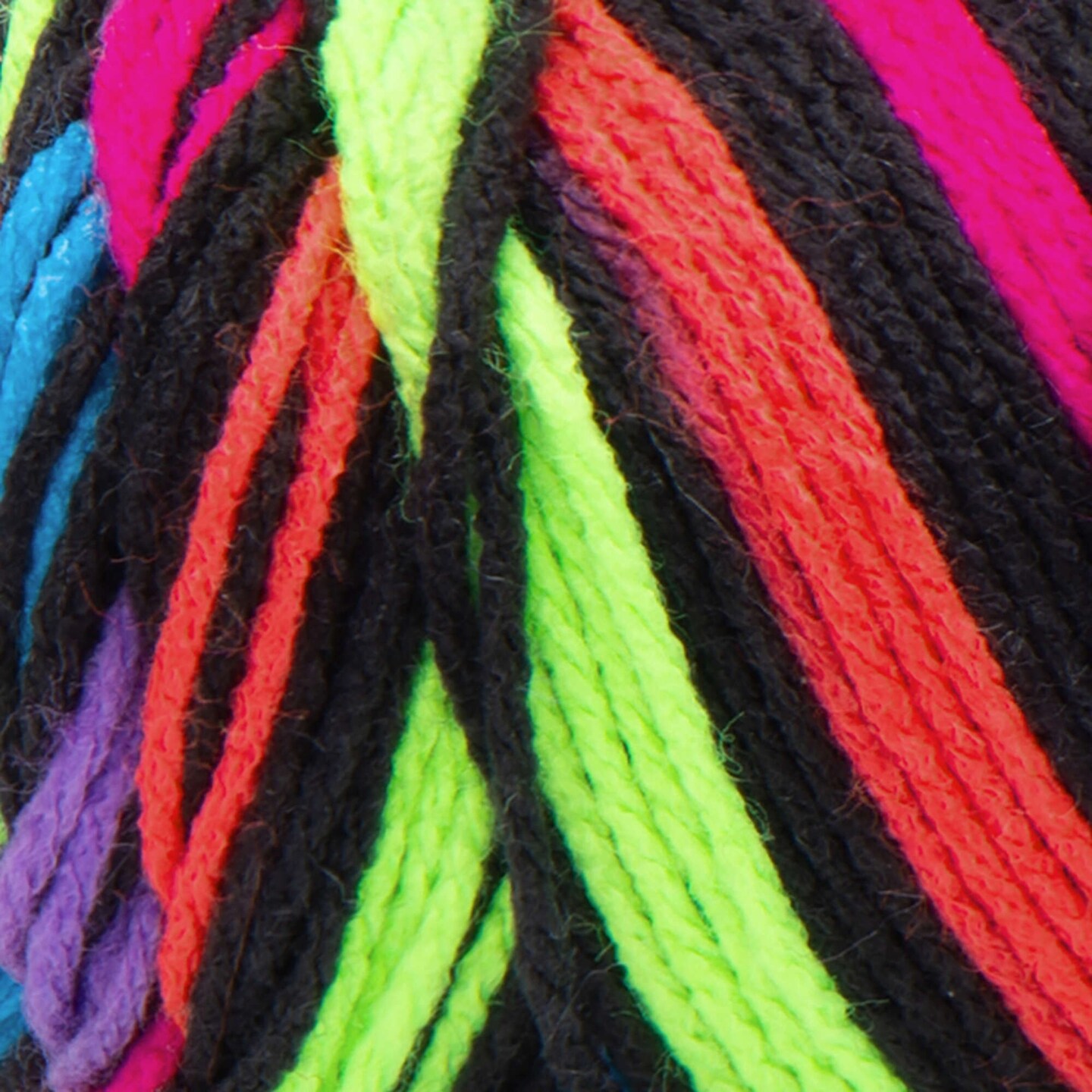 Red Heart Super Saver Neon Stripes - Yarn