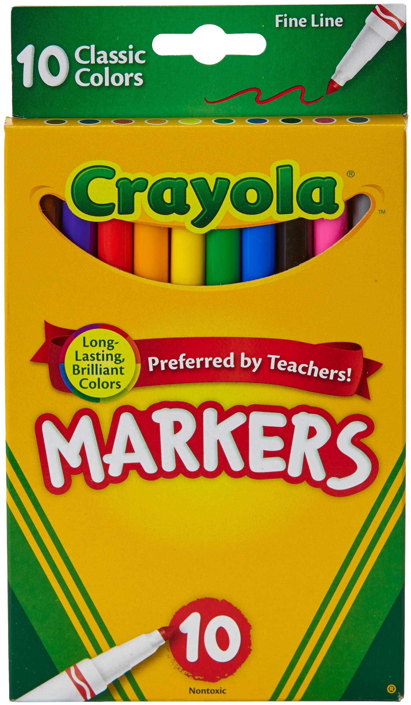 Multipack of 6 - Crayola Fine Line Markers-Classic Colors 10/Pkg
