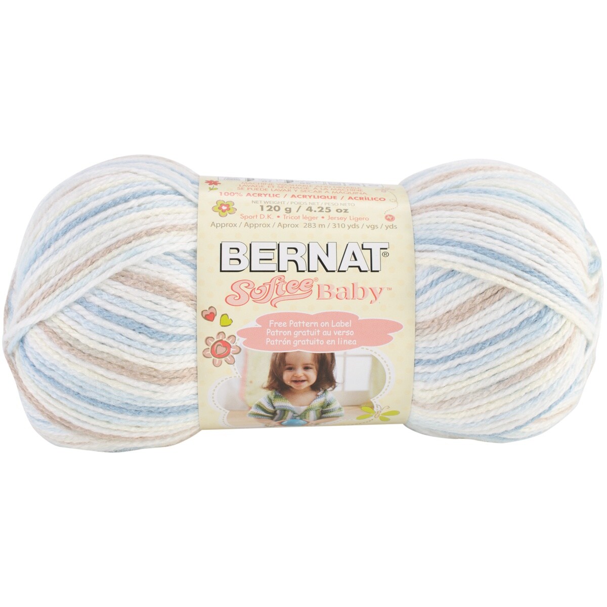 Bernat Softee Baby Little Boy Blue Yarn 3 Pack of 120g 4.25oz Acrylic 3 DK Light 310 Yards Knitting Crochet