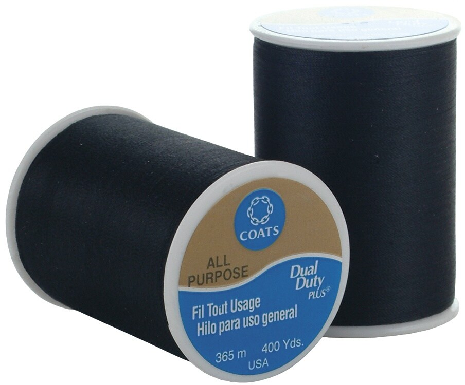 Multipack of 24 - Coats Dual Duty All-Purpose Thread 400yd-Black