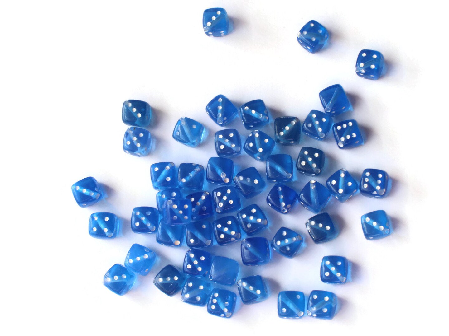 50 8mm Opaque Pale Turquoise Dice Plastic Cube Beads by Smileyboy Beads | Michaels