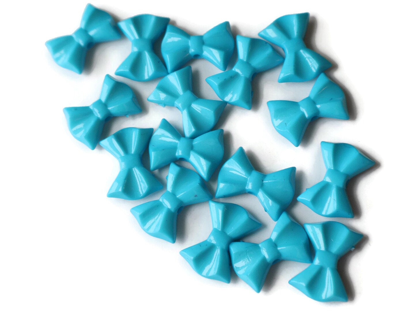 16 26mm Sky Blue Bow Beads Plastic Bow Knot Beads Large Acrylic Beads Big Beads