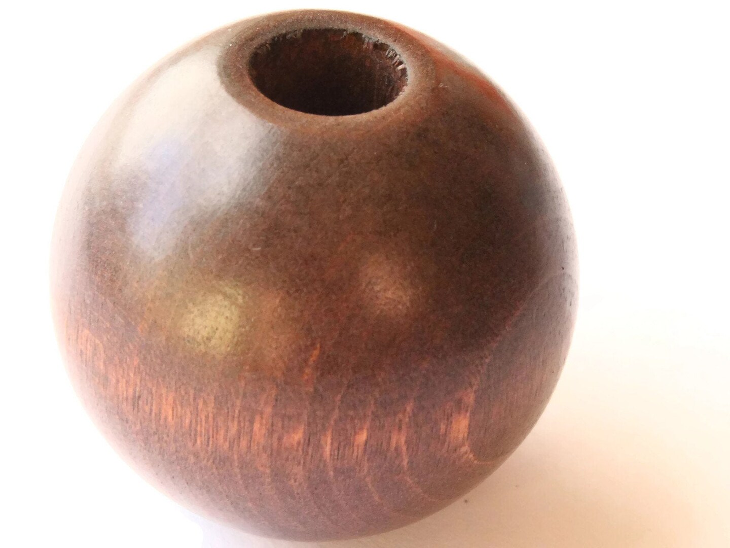 45mm Large Round Brown Wood Beads Vintage Wooden Macrame Beads