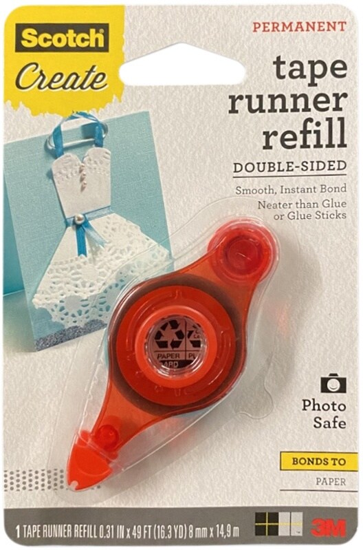 Scotch Adhesive Dot Roller Refill-.31&#x22;X49&#x27;, For Use In 55