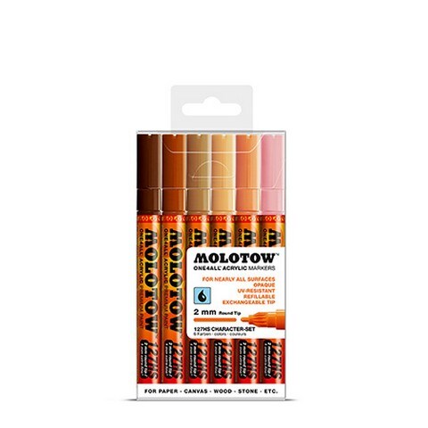 MOLOTOW MARKER 127HS 6PC CHARACTER SET