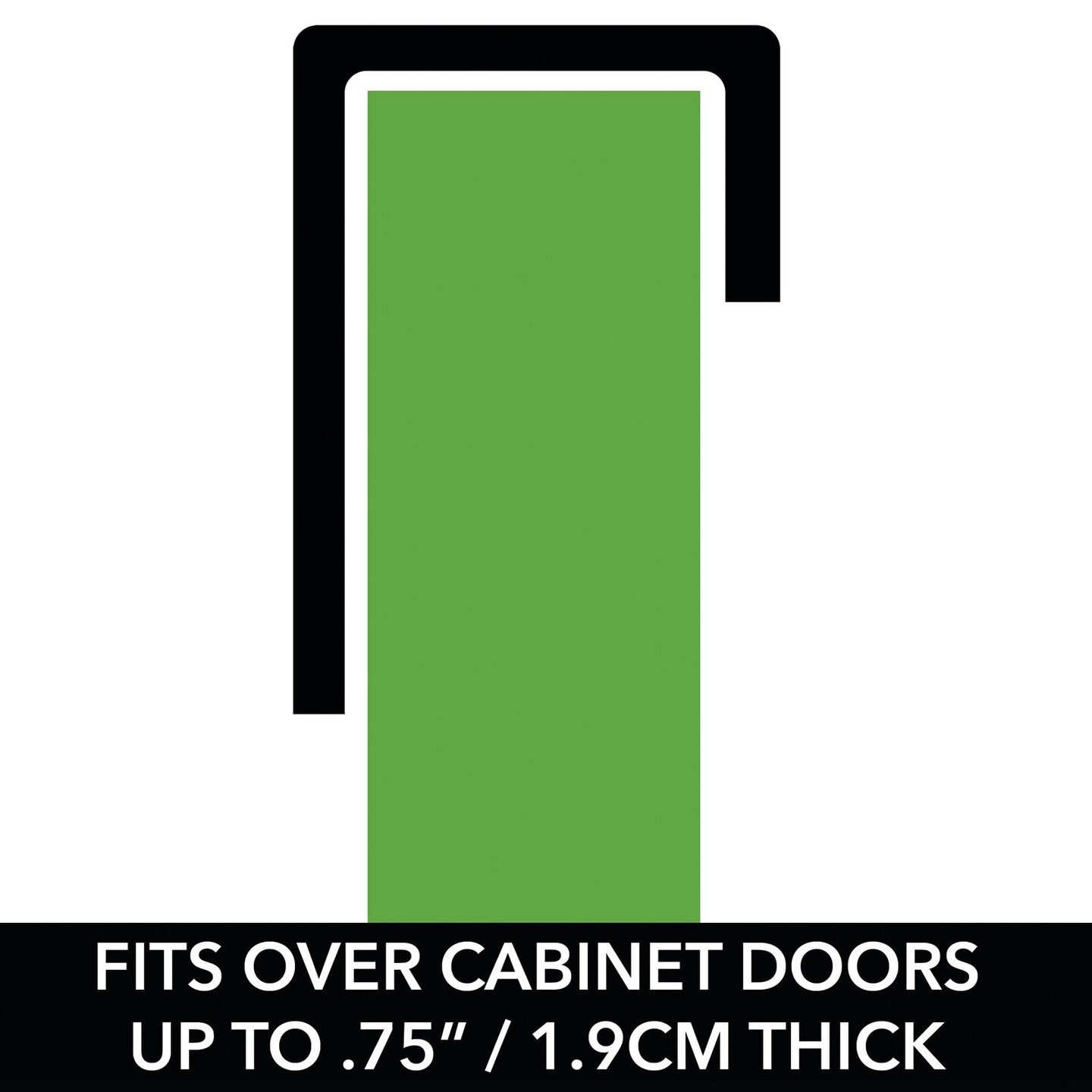 mDesign Metal Over the Cabinet Door Kitchen Hooks for Towels, 3 Pack - Bronze