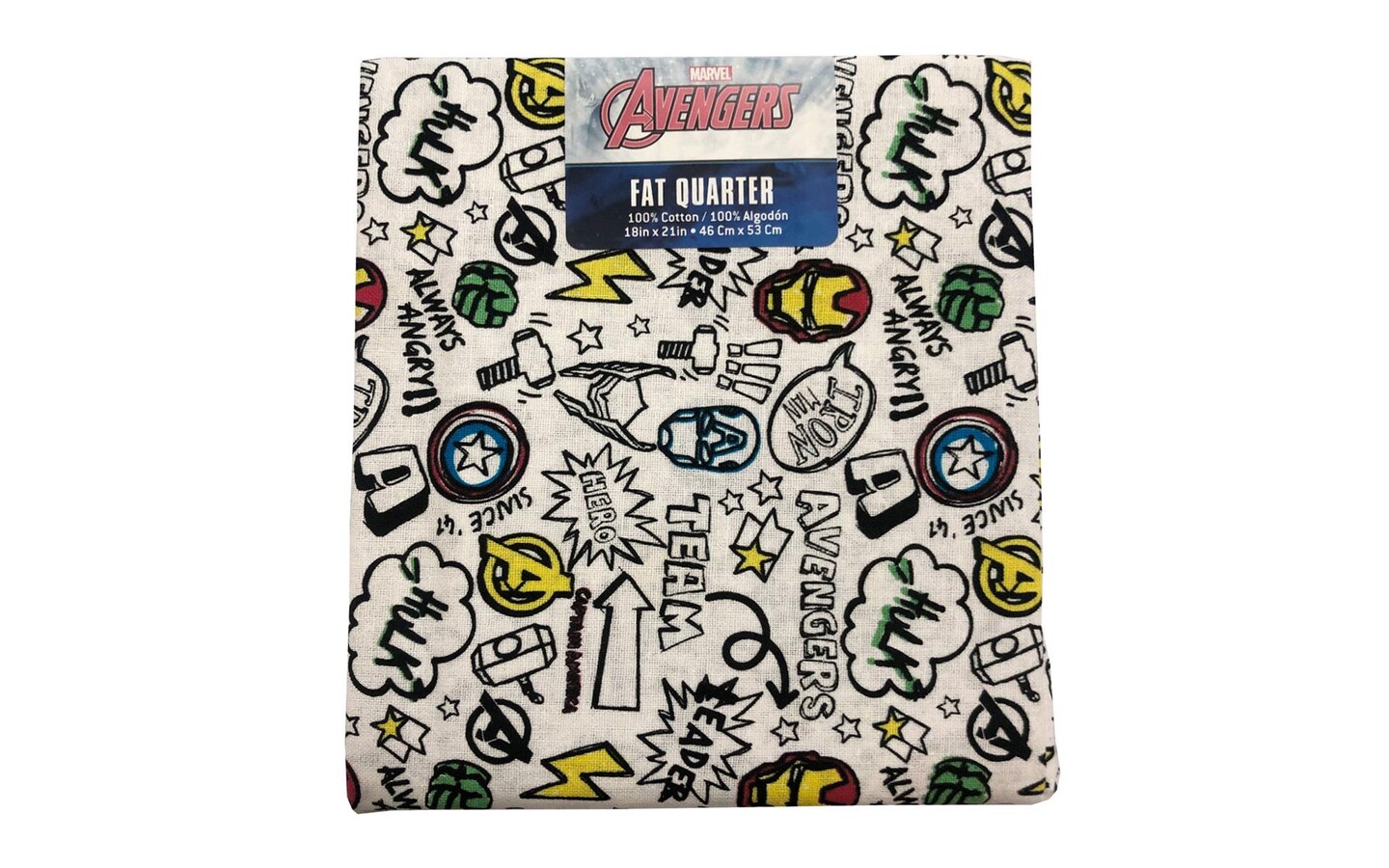 Marvel Cotton Fat Quarter Avengers Doodle  6pc
