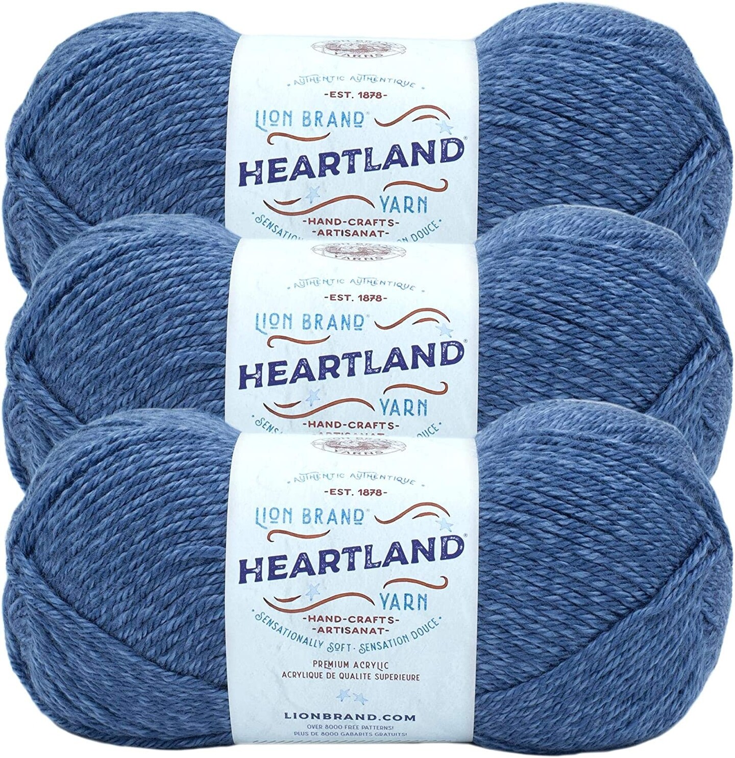 (Pack of 3) Lion Brand Heartland Yarn-Carlsbad Caverns