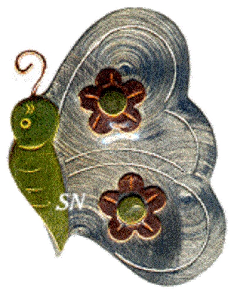 Puffin & Company Butterfly Needle Nanny Magnetic Needle Minder Holder, Brooch