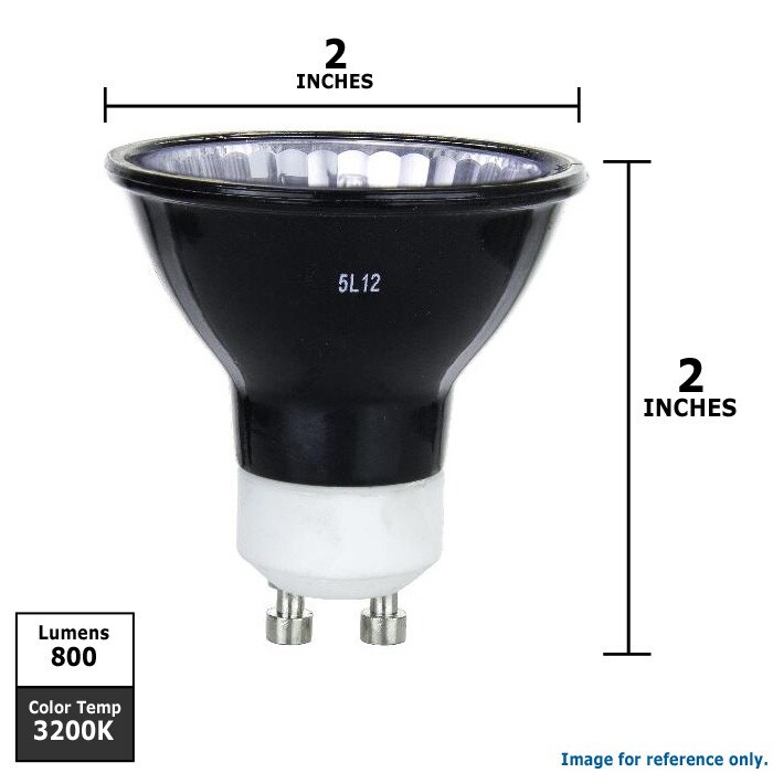 SUNLITE EXN GU10 50w MR16 Black Back w/ Front Glass FL Flood 120V Halogen bulb
