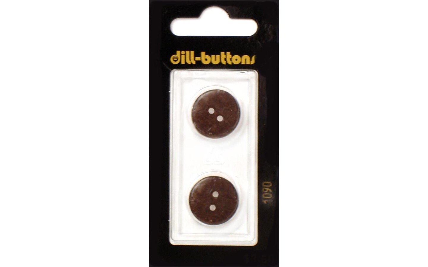 Dill Buttons 18mm 2pc 2 Hole Brown