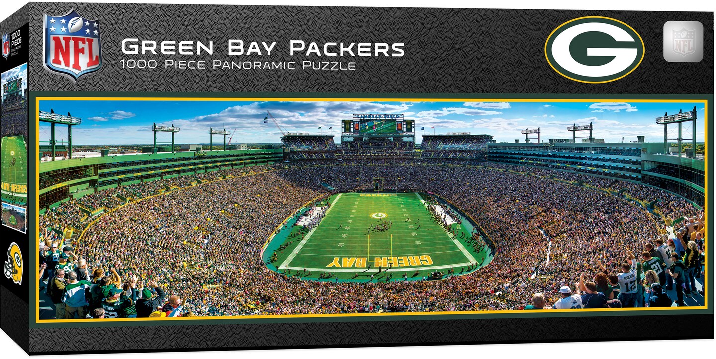 Masterpieces 1000 Piece Sports Jigsaw Puzzle - NFL Green Bay Packers  Endzone View Panoramic - 13'x39'