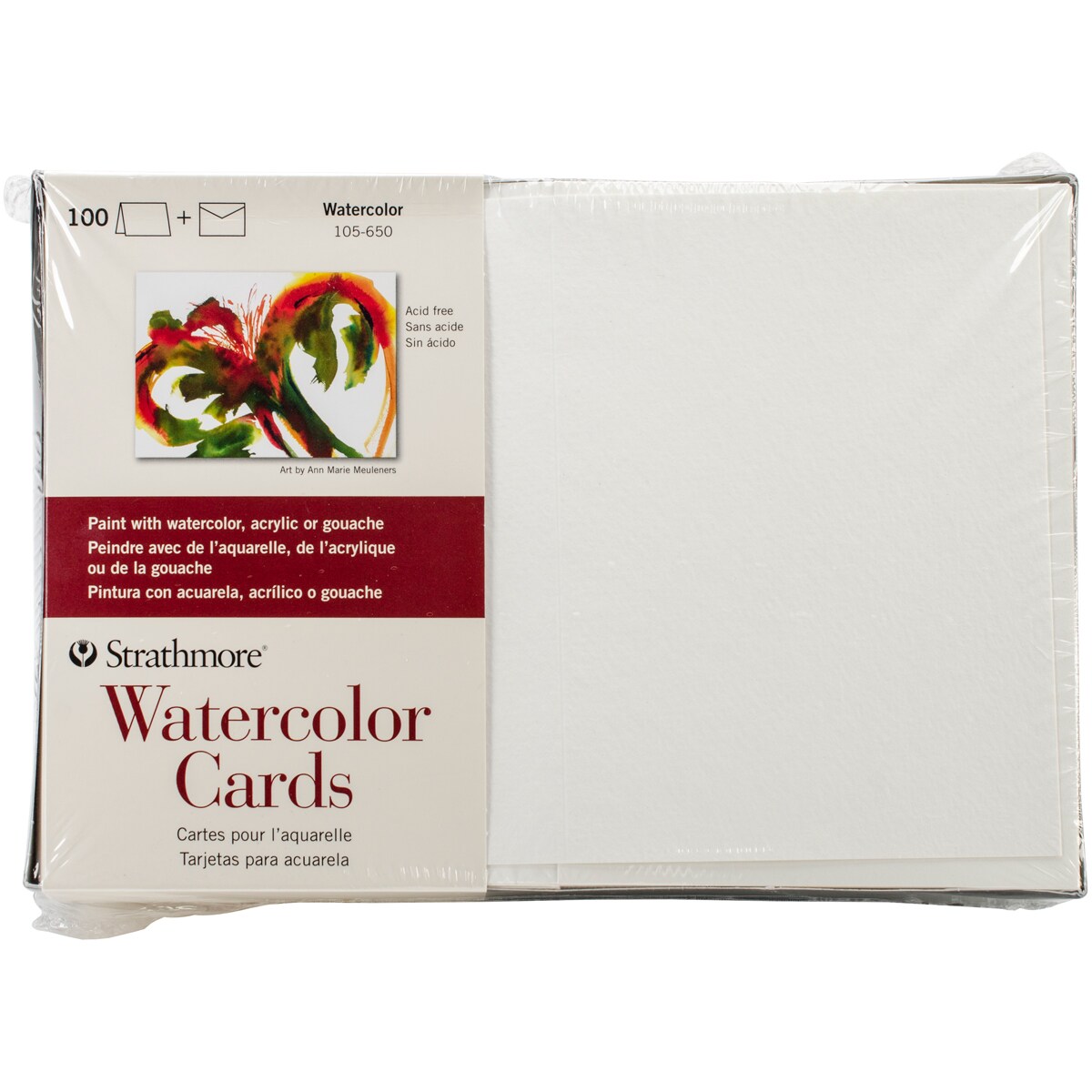 Strathmore Cards &#x26; Envelopes 5&#x22;X6.875&#x22; 100/Pkg-Watercolor