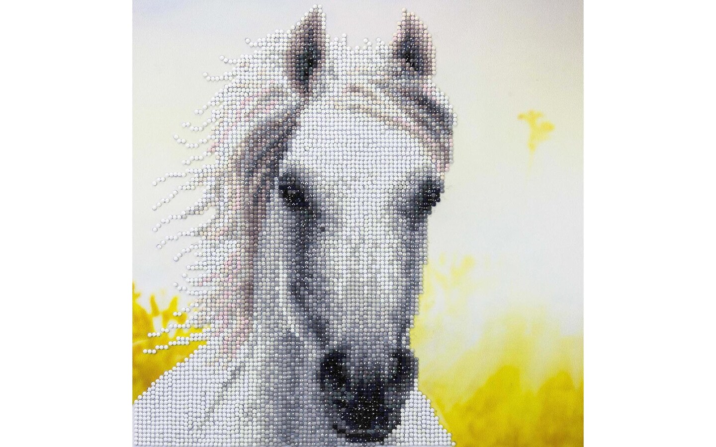 Diamond Art Kit 12x12" Intermediate White Horse Michaels