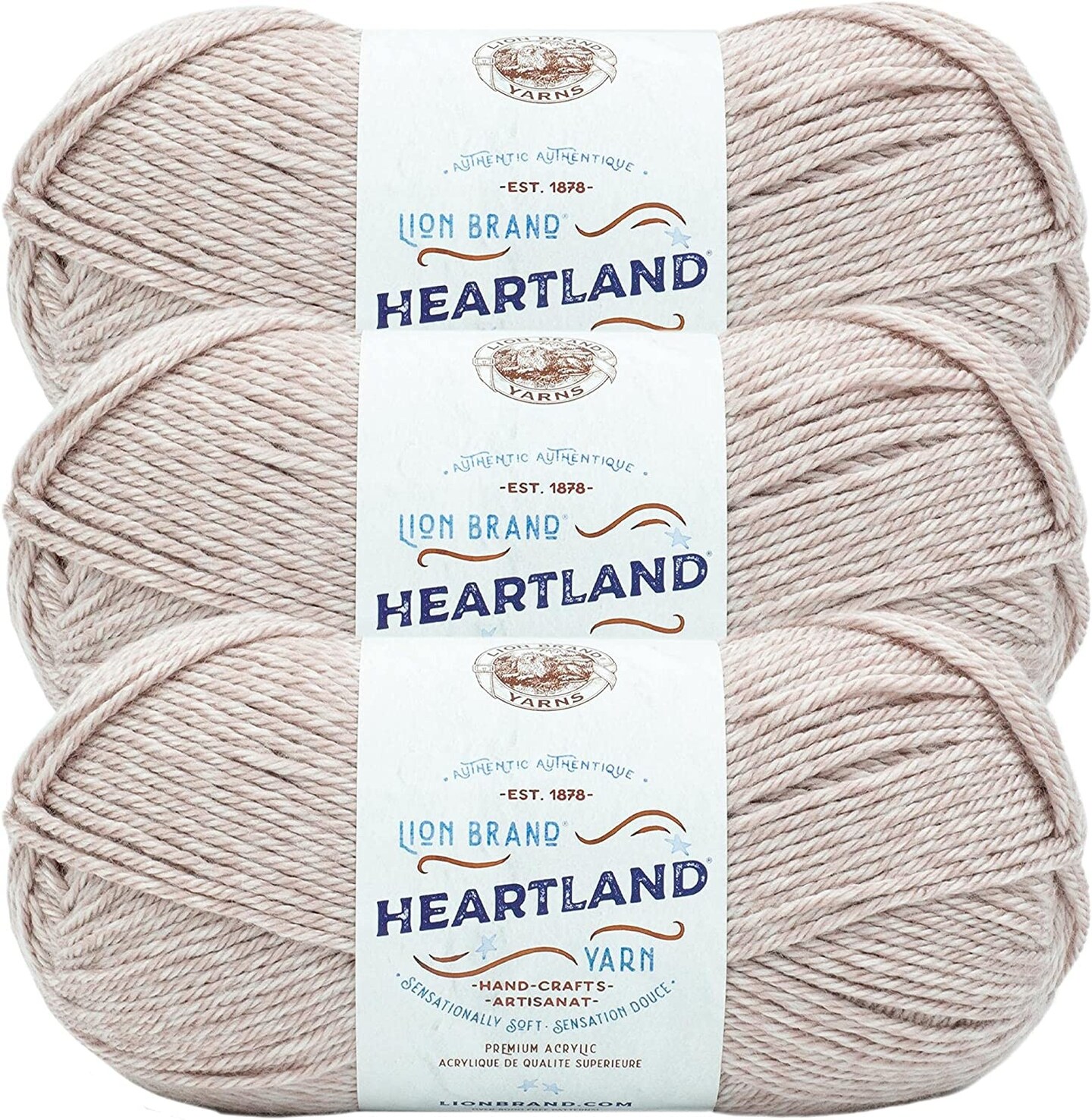 (Pack of 3) Lion Brand Heartland Yarn-Wolf Trap