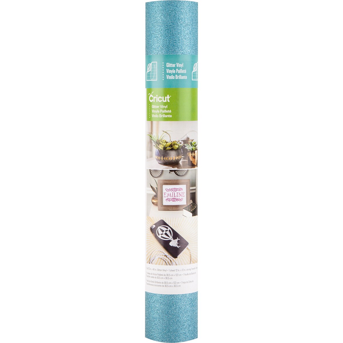 Cricut Glitter Vinyl 12&#x22;X48&#x22;-Teal