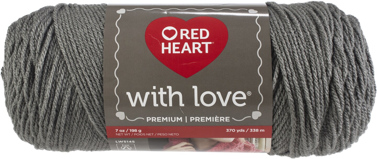 Multipack of 24 - Red Heart With Love Yarn-Pewter
