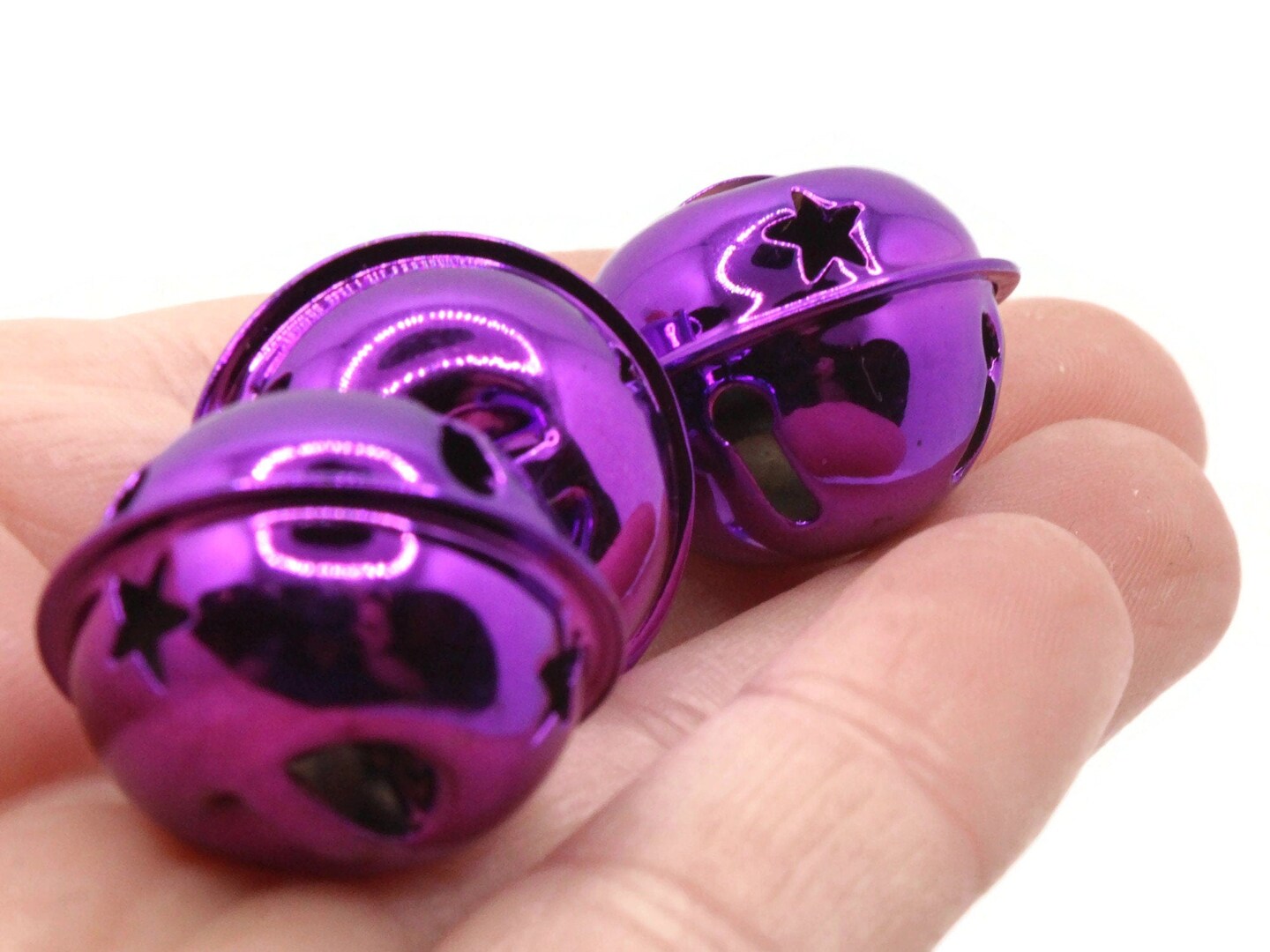 6 24mm Shiny Purple Iron Jingle Bells Charms Michaels