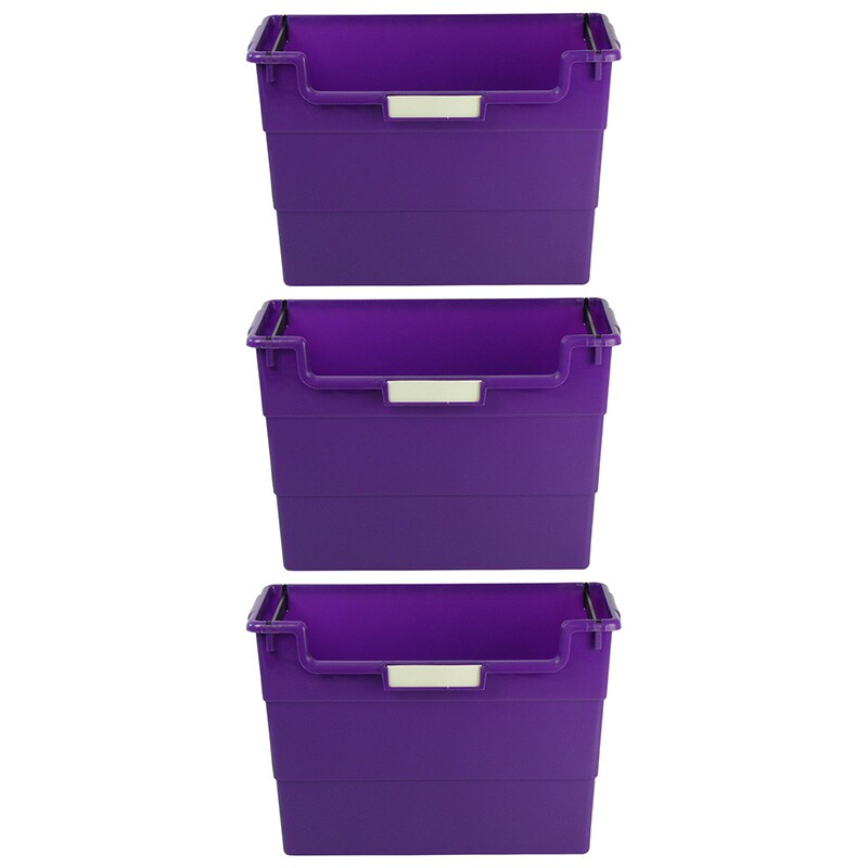 Desk Top Organizer, Purple, Pack of 3