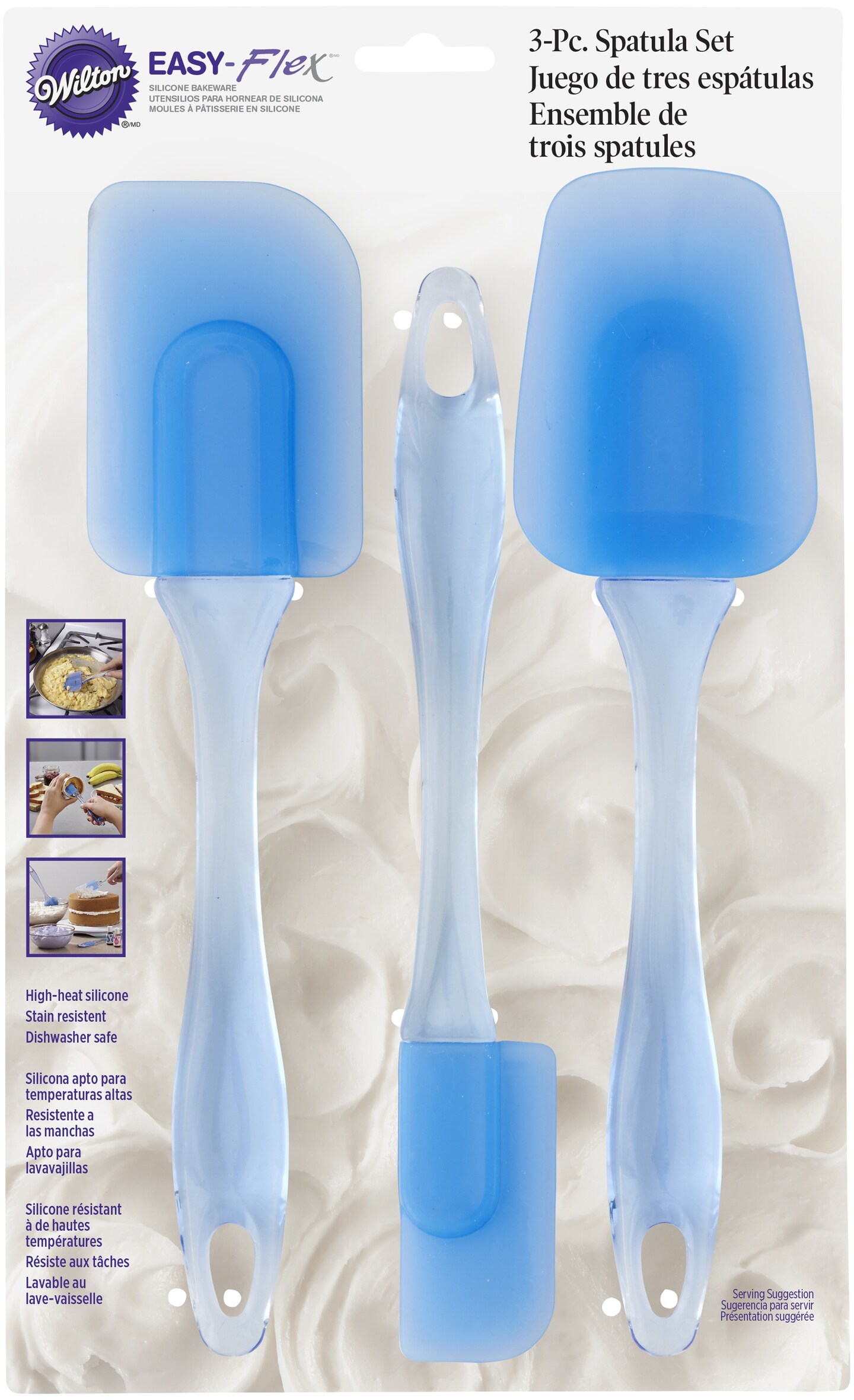 Silicone Tools Set, 3 piece Spatula Set