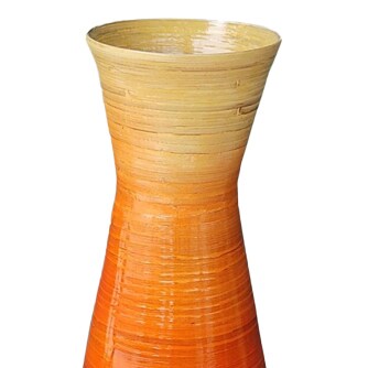 Uniquewise Classic Bamboo Floor Vase Handmade, For Dining, Living Room, Entryway, Fill Up With Dried Branches Or Flowers